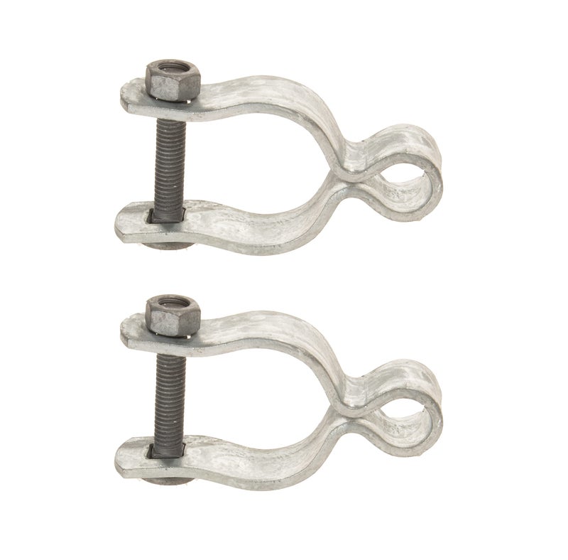 Dailydanny 2 Pack Chain Link Fence Frame Gate Post Female Hinge with Bolts and Nuts (1-3/8 Inch) - Image 1
